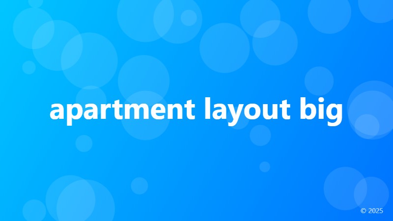 apartment layout big