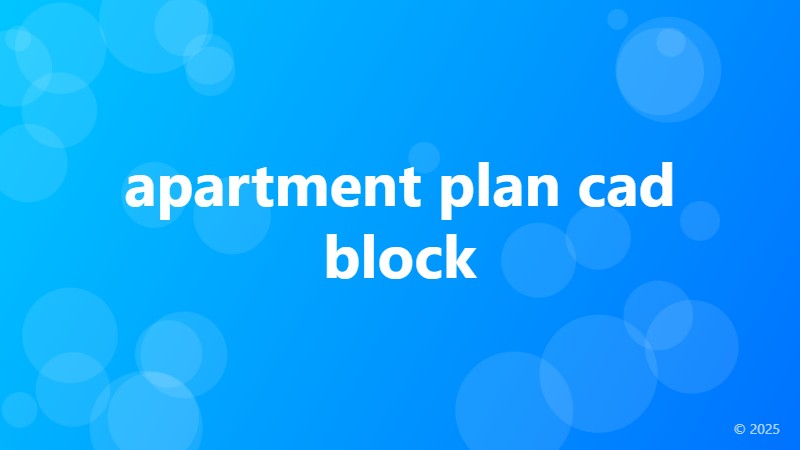 apartment plan cad block