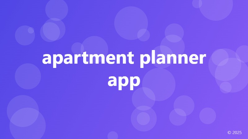 apartment planner app