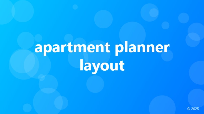 apartment planner layout