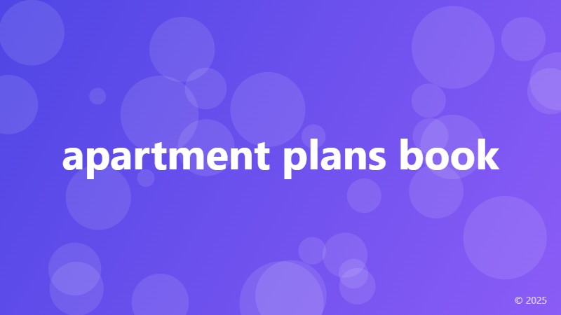 apartment plans book