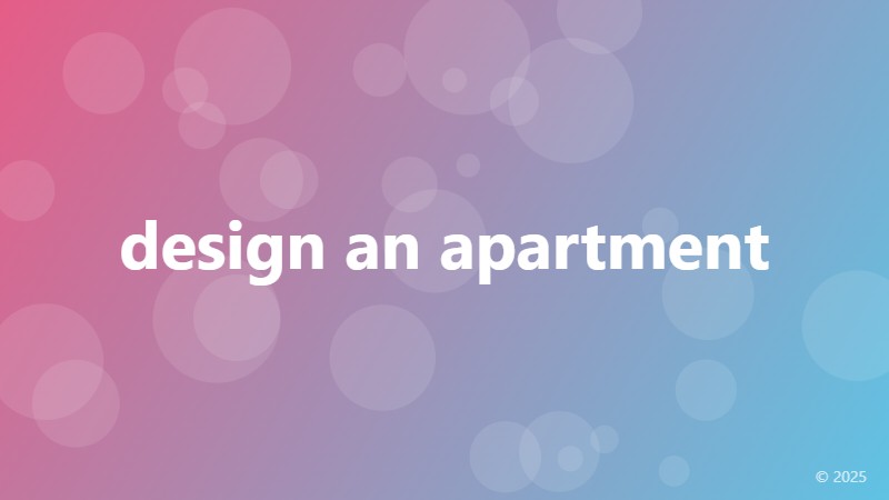 design an apartment