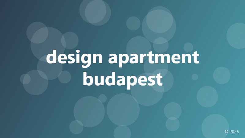 design apartment budapest