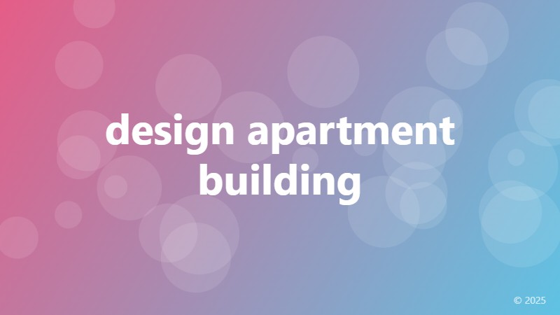 design apartment building