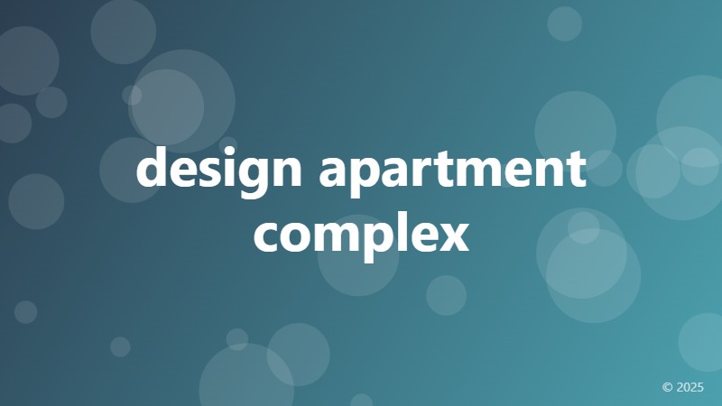 design apartment complex