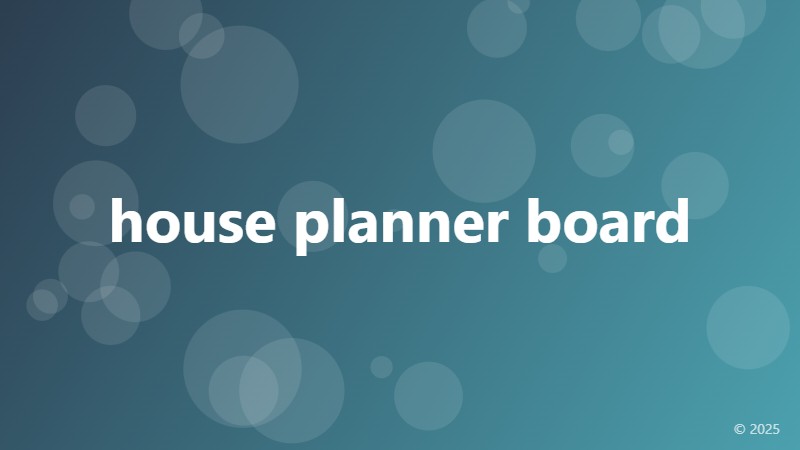 house planner board
