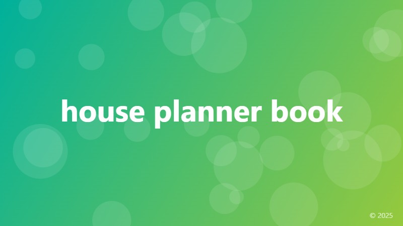 house planner book