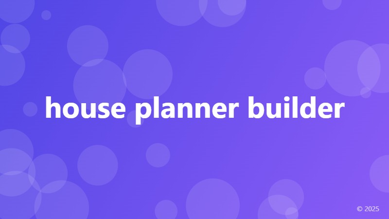 house planner builder