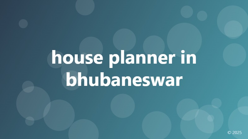 house planner in bhubaneswar