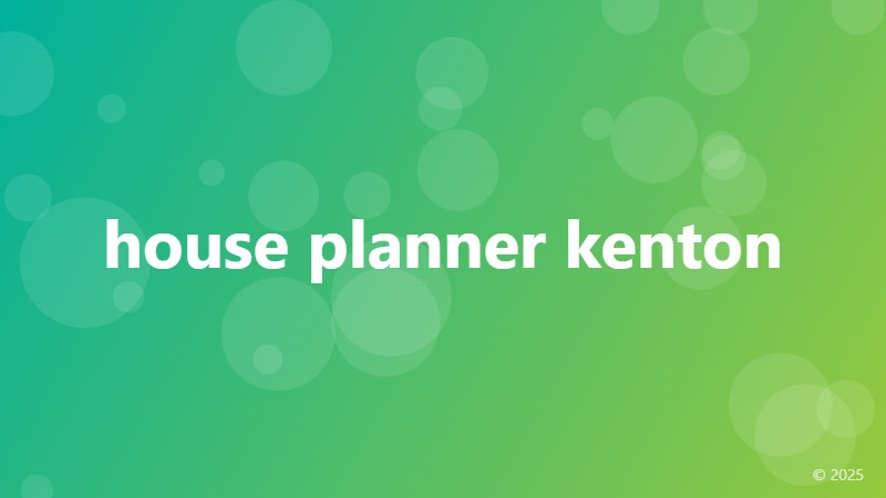 house planner kenton