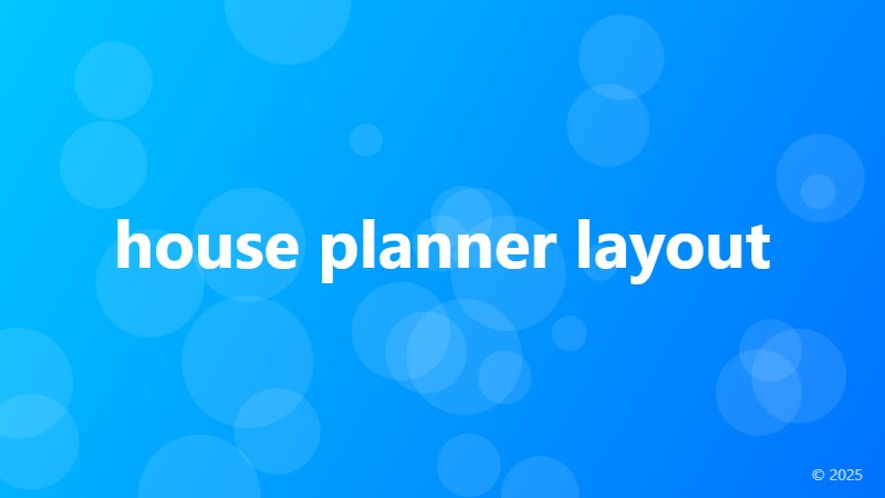 house planner layout