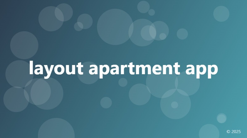 layout apartment app