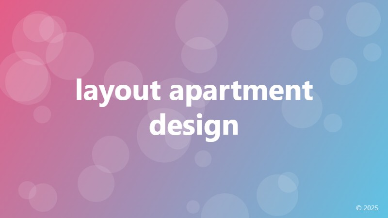 layout apartment design
