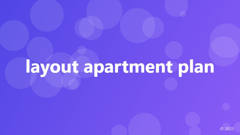 layout apartment plan