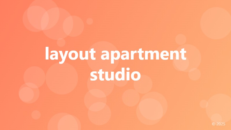 layout apartment studio