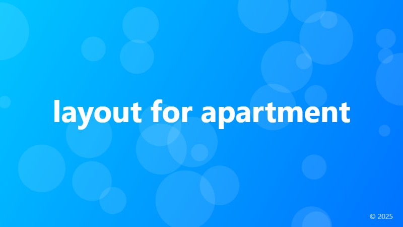 layout for apartment