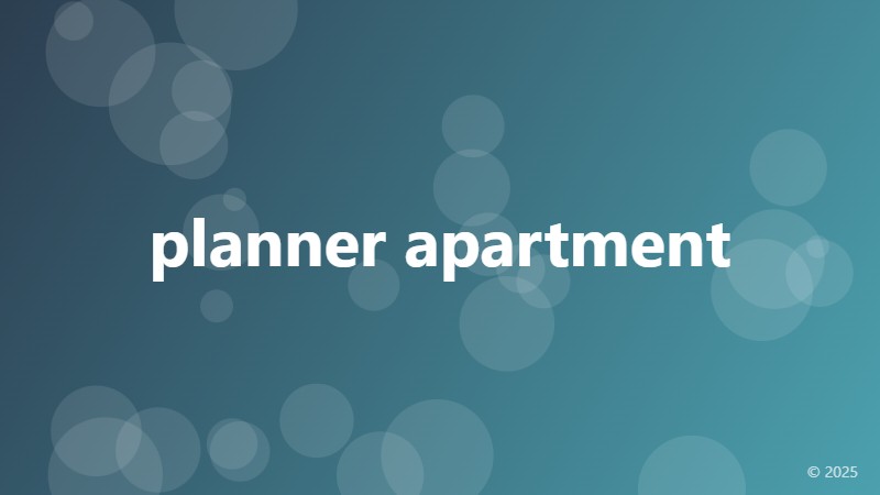 planner apartment