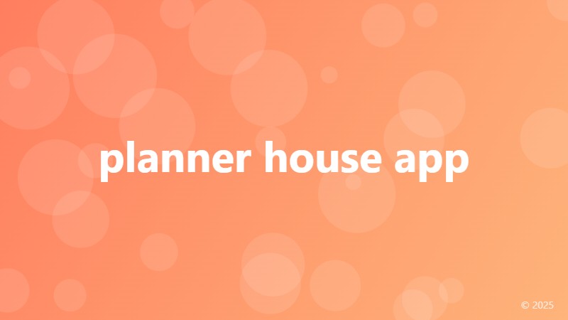 planner house app