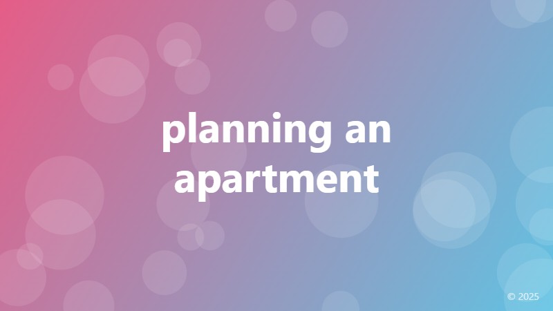 planning an apartment