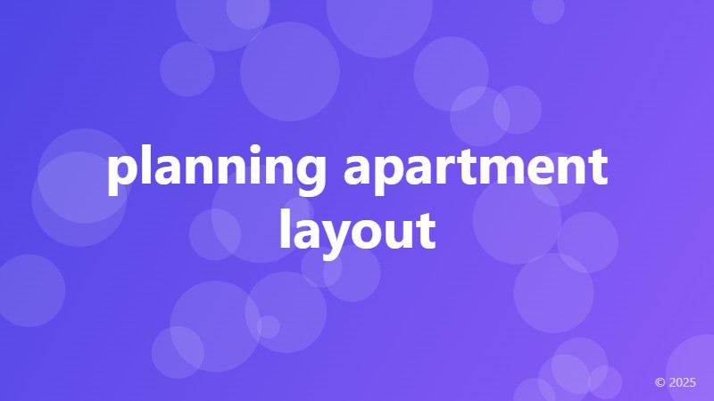 planning apartment layout